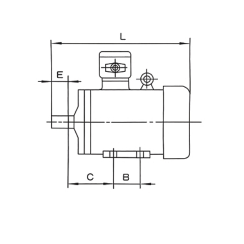 機(jī)座帶底腳、端蓋上無(wú)凸緣的電動(dòng)機(jī)(B3)